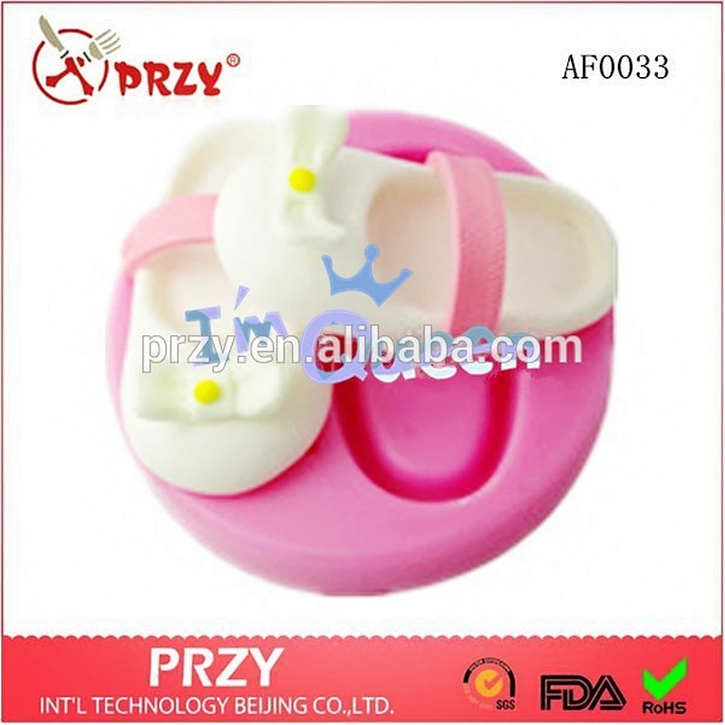 Lovely Baby Shoes Desin Fondant Cake Silicone Molds
