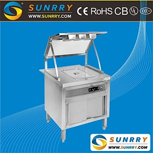 High-Efficiency electric stainless steel food warmer and bain marie with guard
