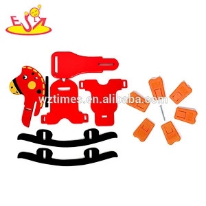 2018 wholesale baby wooden diy rocking horse fashion kids wooden diy rocking horse popular wooden diy rocking horse W16D086