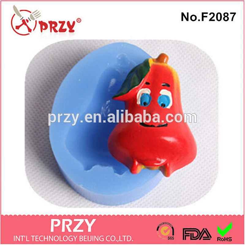 F2087 PRZY gum paste fruit shape silicone sweet molds