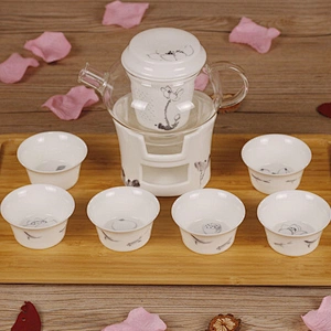 Simple style artistic ceramic tea set 6pcs cup set from china