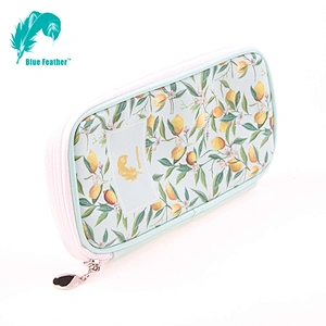 High Level Pu leather Pencil Case Zipper Pencil Bag For Office and School
