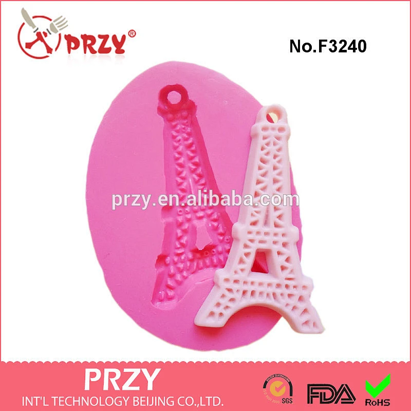 43mm Eiffel Tower cake decoration mold Silicone flexible Mold silicone fondant mold