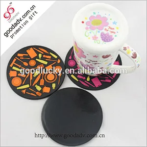 Hot popular pvc rubber placemats and coasters rubber