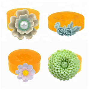 4 styles small flower molds decorative cake mold candy Silicone chocolate resin clay moulds