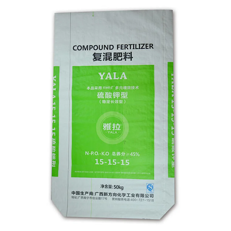 Customized wholesale green woven bag 50 kg for agricultural fertilizer use