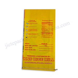 White plastic packaging sack 10 kg pp woven rice bag export Singapore