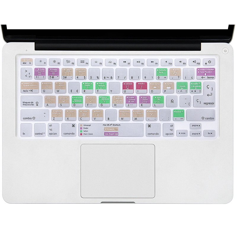 Durable For Mac OSX Hot key Silicone Material Spanish Keyboard Skins silicone keyboard for Macbook Air 13 Cover for macbook