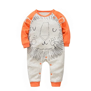 Wholesale Hot Selling Animal Print 1 Year Old Baby Clothes Baby Romper
