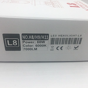auto led lamp 60w 7000lm led car headlight L8