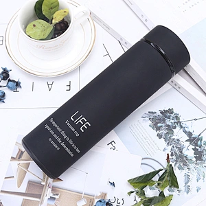 Promotional in-stock 304 SS Vacuum Cup Business Gift Cup for Office Use 500ml Customized Logo Vacuum Flask