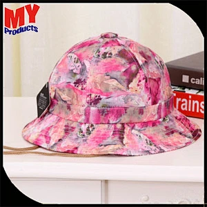 2017 wholesale floral new fishing cap for young girl and cap for women