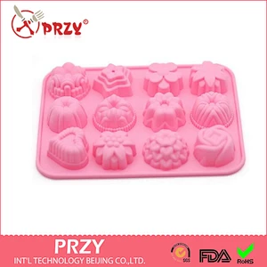 S4073 PRZY Handmade soap molds mold 12 even flower flowers single SOAP 25G