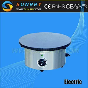 Electric crepe maker with round body and plate mini crepe maker (SUNRRY SY-CG1R)