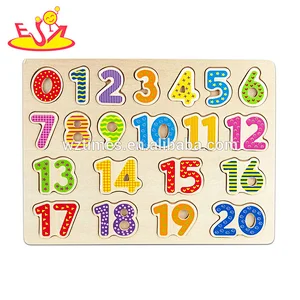 2018 Cheapest kids educational letter puzzle wooden english teaching toys for preschool W14B096