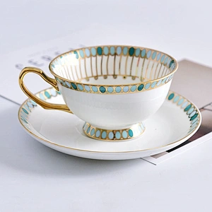 Small moq bone china porcelain coffee cup with saucer series