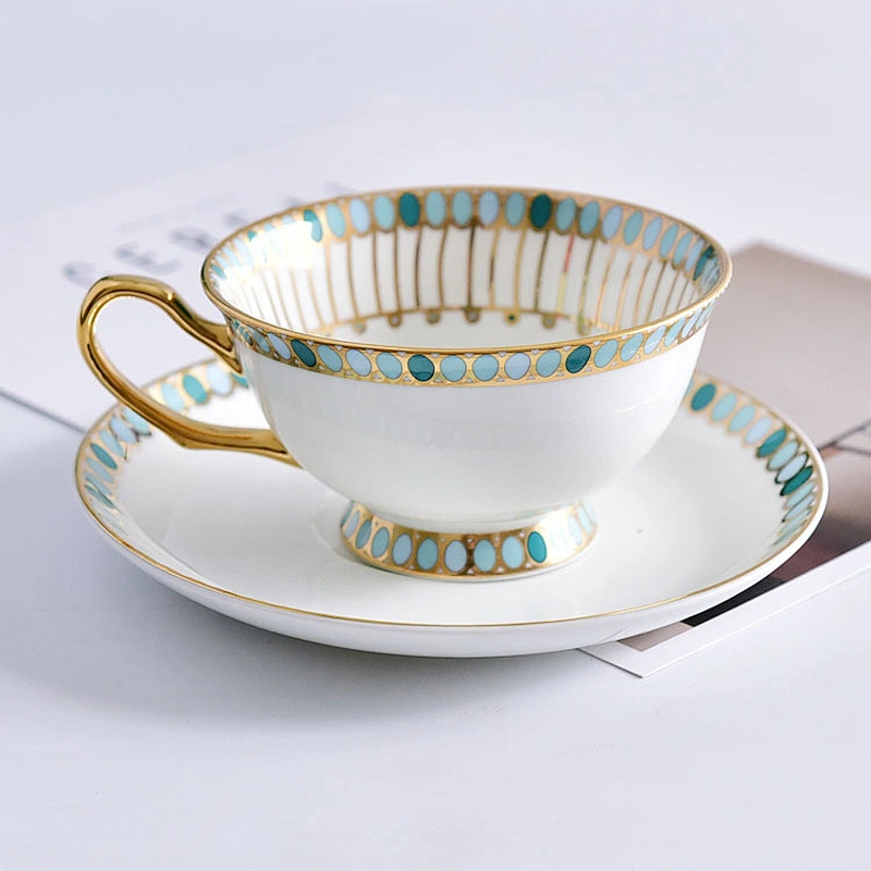 Small moq bone china porcelain coffee cup with saucer series