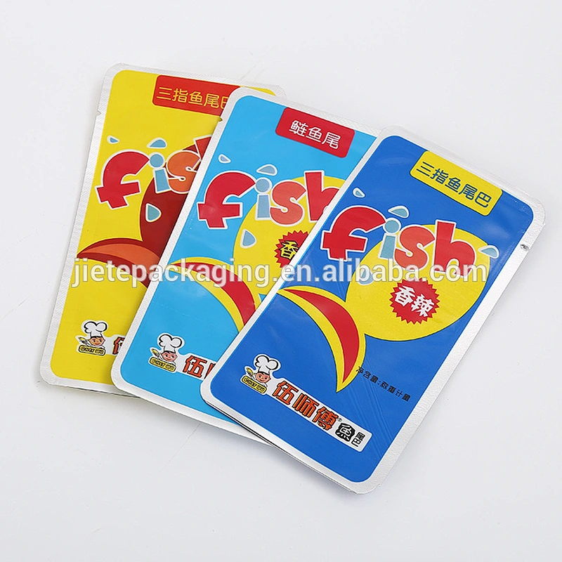 PE plastic bag custom printed packing fish tail