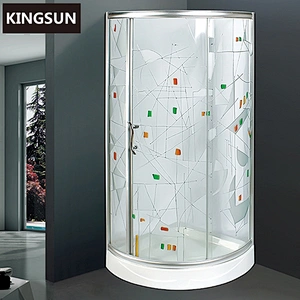 K-7809 Corner Wall Connected Small Luxury Poland Shower Enclosure Unit