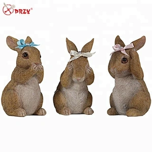 Three rabbits mould home cement decorations Mold office desk Animal Resin crafts decorations molds