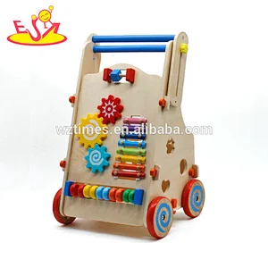 wholesale hot sale kids wooden outdoor baby walker funny children wooden outdoor baby walker W16E053
