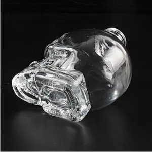Unique 150ml clear home fragrance skull shaped diffuser bottle