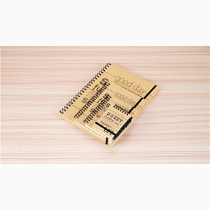 custom office Supplies A6 kraft paper Cover Spiral Coil Notebook Cheap Bulk Lined book