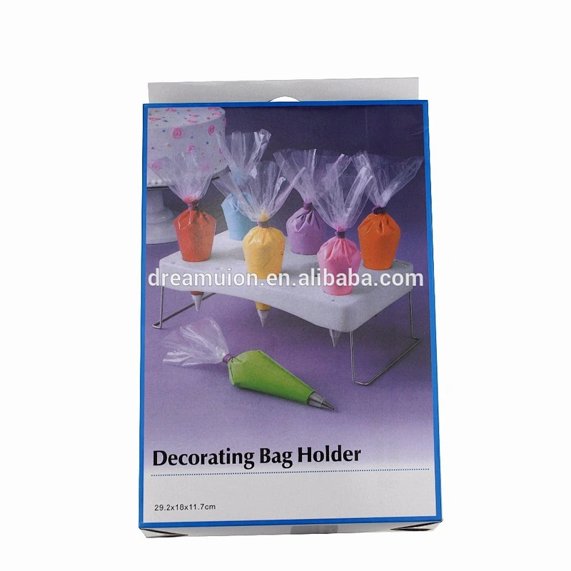 White Decorating Icing Cake Bag Holder Plastic Pastry Silicone Feet Organizer Durable