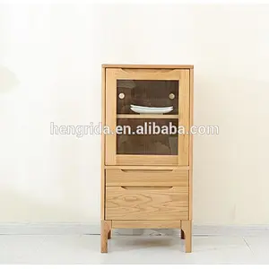 Nordic style solid oak wood cabinet