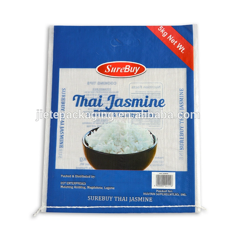 Wholesale customized 100% virgin pp woven 5kg rice bag sack