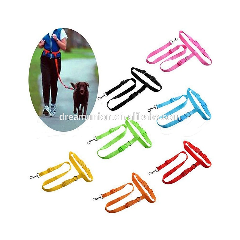 Adjustable Hands Free Leash Dog Pet Lead Waist Belt For Jogging Walking Running