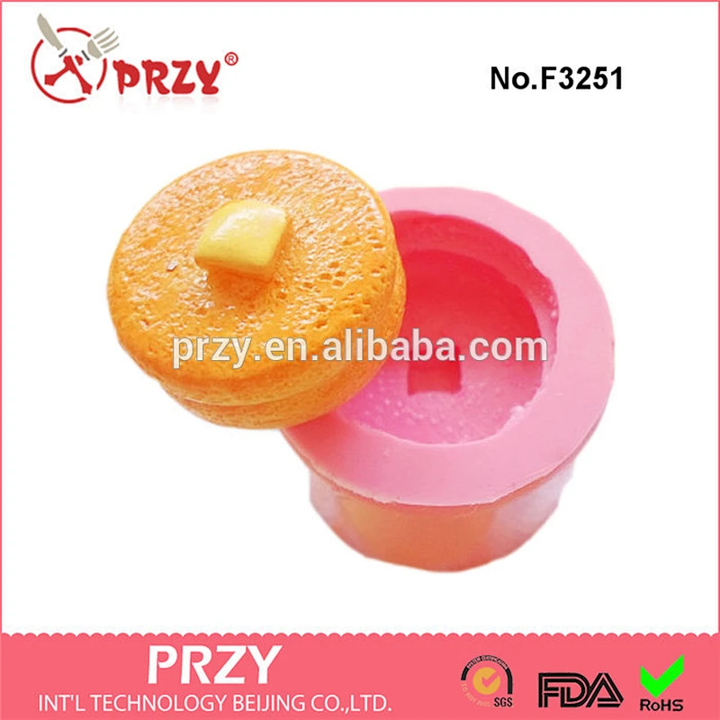 20mm Pancake Flexible Mold pancake Sweets Resin Fimo Polymer Clay silicone fondant mold