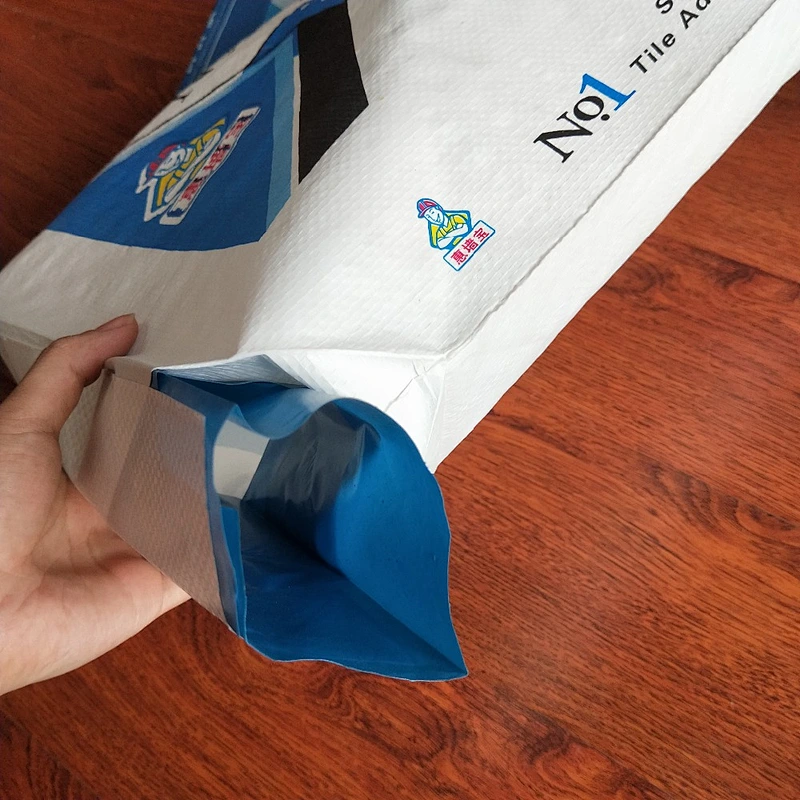 Kraft paper cement bag with logo printing 5kg, 10kg for putty powder , tile adhesive Industrial use