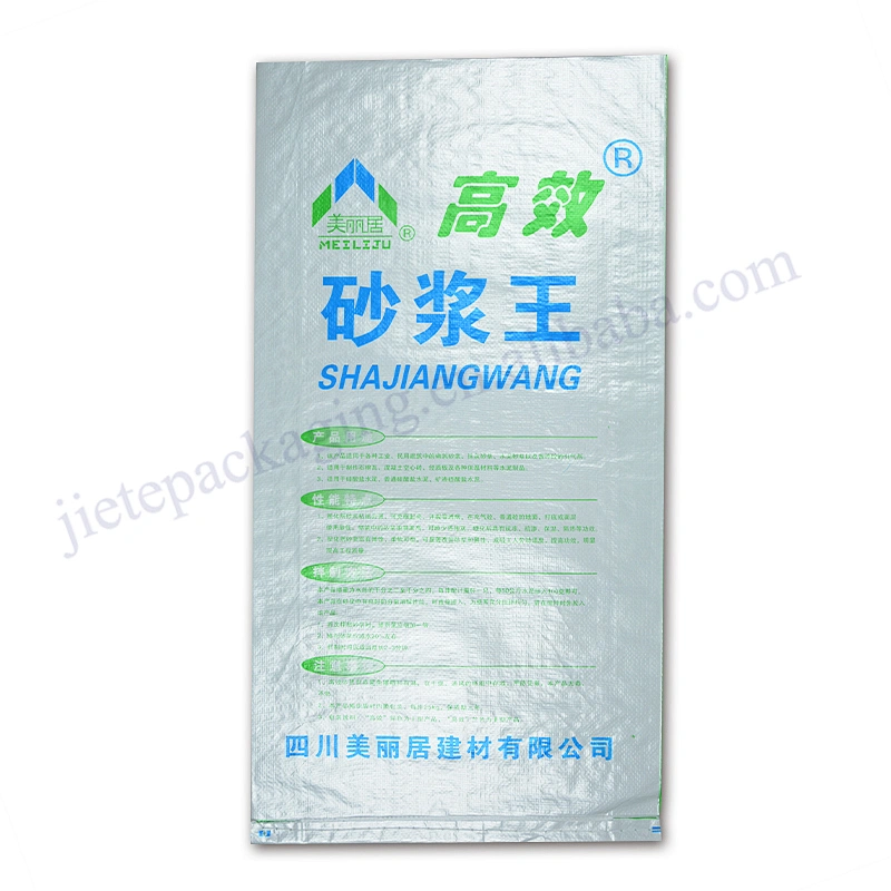 Construction Industrial use white plastic 25kg pearl laminated pp cement and mortar bag