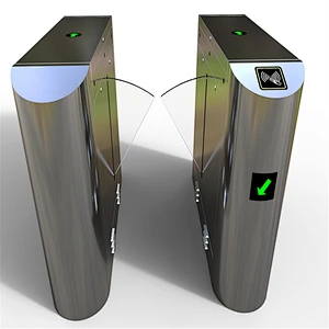 Access Control System Automatic Security High Speed Glass Flap Turnstile