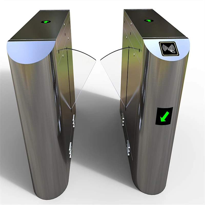 Access Control System Automatic Security High Speed Glass Flap Turnstile