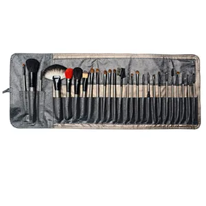 26pcs makeup brushes set cosmetic foundation powder eyeliner eyebrow brush tools with leather case