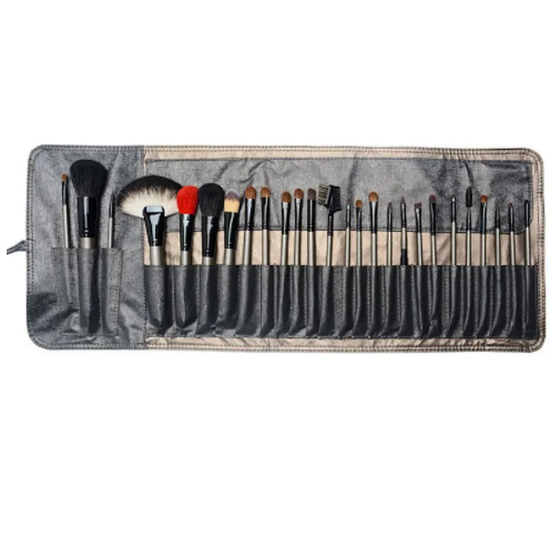 26pcs makeup brushes set cosmetic foundation powder eyeliner eyebrow brush tools with leather case