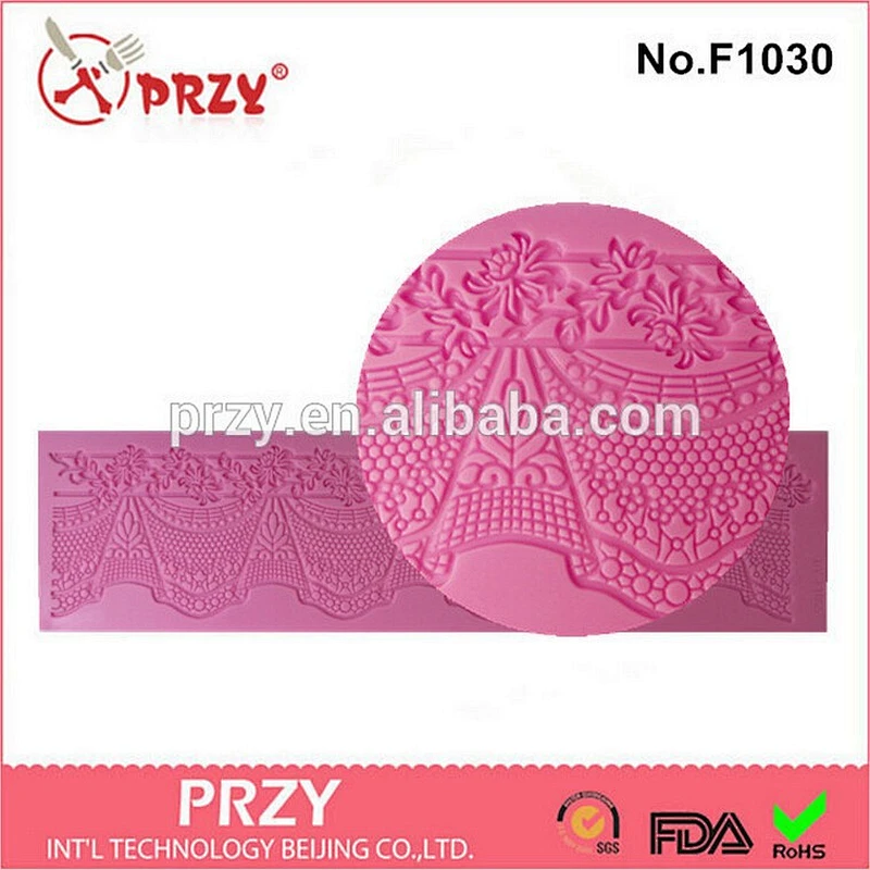 Fondant lace mold for cake decorating