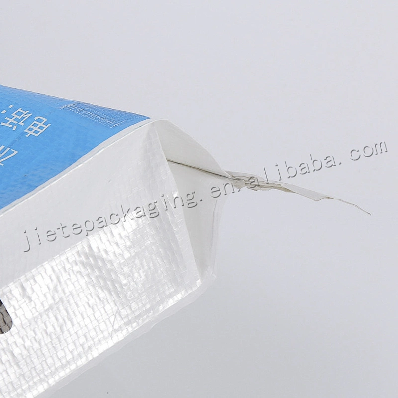 High quality self close white plastic bopp laminated pp woven cement bag 20kg