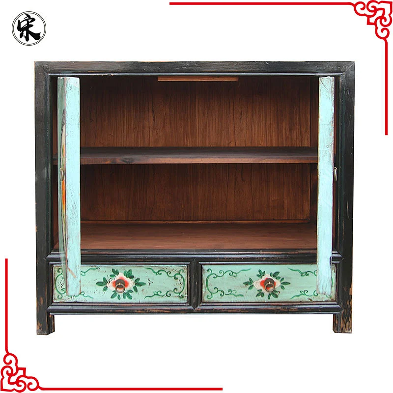 chinese antique storage painted furniture for store use