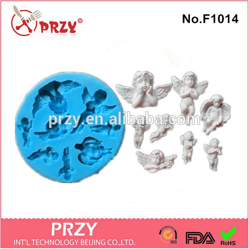 PRZY f1014 Cake decorating fondant angel silicone mold