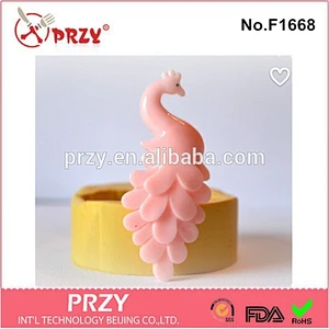 2015 hotsale Peacock fondant silicone cake mold