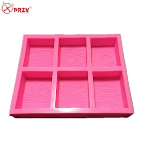 Rectangle 6cavities soap molds loaf forms handmade soap tray Silicone mould