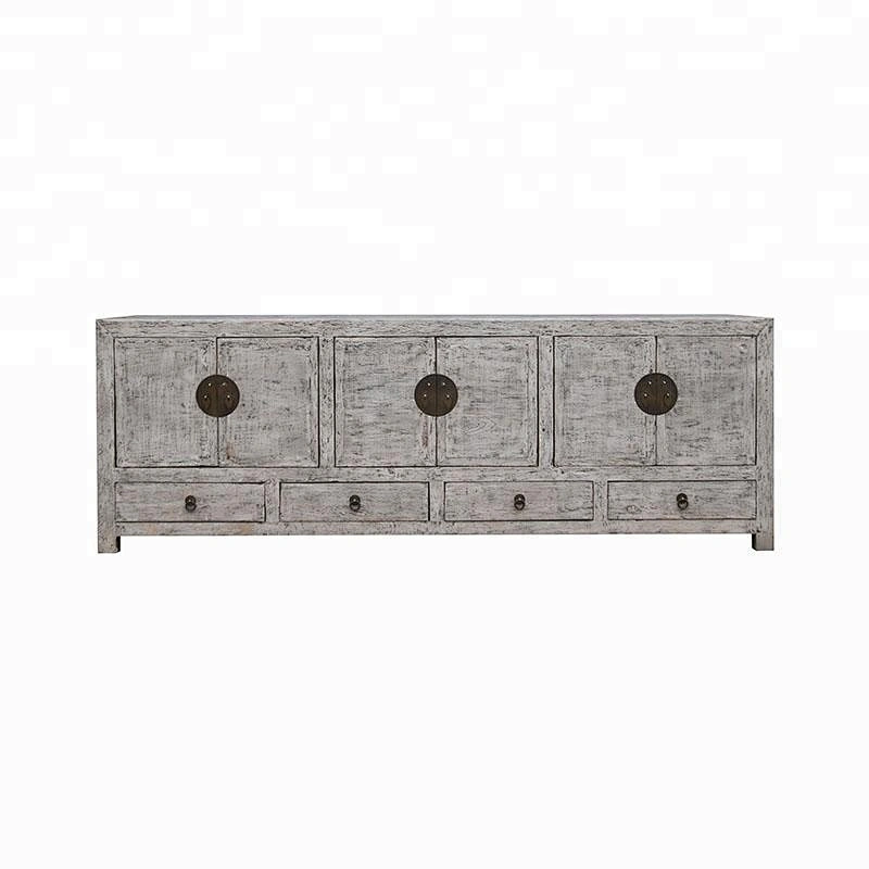 chinese antique reproduction oriental distressed TV console furniture