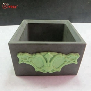 HP0009 Fondant decorative Cement flower pot Mould silicone Concrete planter Molds