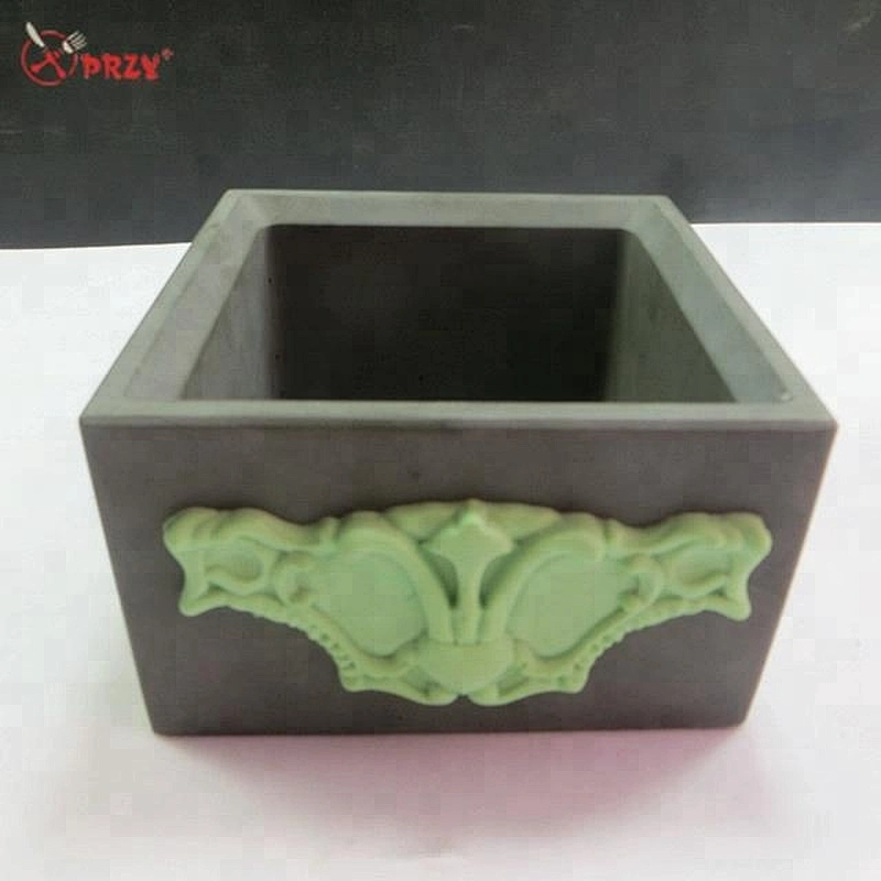 HP0009 Fondant decorative Cement flower pot Mould silicone Concrete planter Molds