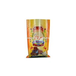 Customized transparent plastic design printing cheap bopp laminated pp rice 25kg bag