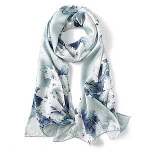 Custom Digital Print Hijab Scarf Design Women 100% Silk Scarf