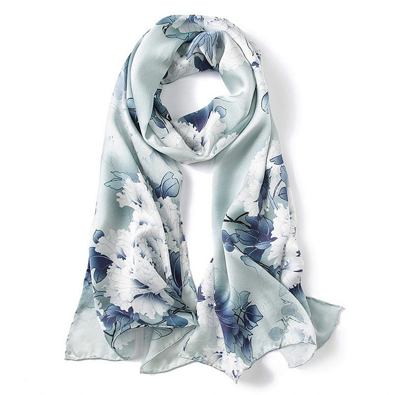 Custom Digital Print Hijab Scarf Design Women 100% Silk Scarf